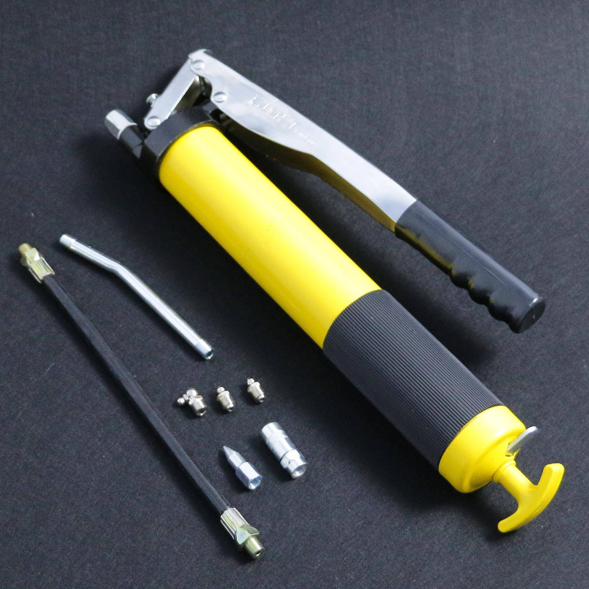 汽保工具双压杆大排气600cc塑盒加重型耐压手动省力黄油枪 - 图0