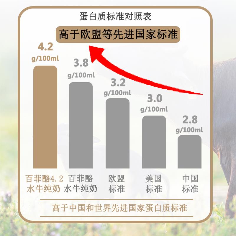 百菲酪4.2g蛋白质200ml*12盒儿童成人营养早餐水牛纯奶旗舰店整箱 - 图2