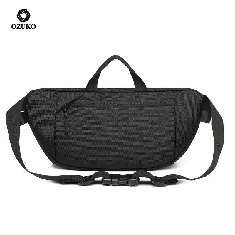 ozuko新款手机腰包 男士时尚运动挎包男潮牌休闲斜挎包胸包,淘宝优惠券,粉丝福利购,淘宝优惠卷