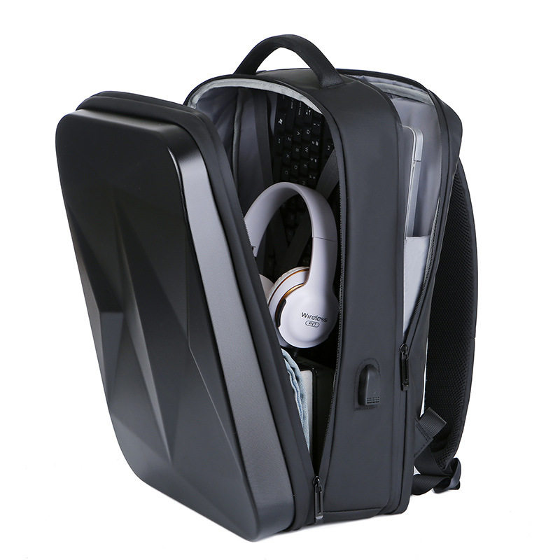 大容量防水电脑包休闲双肩包男款硬壳潮流17.3英寸电竞背包,淘宝优惠券,粉丝福利购,淘宝优惠卷