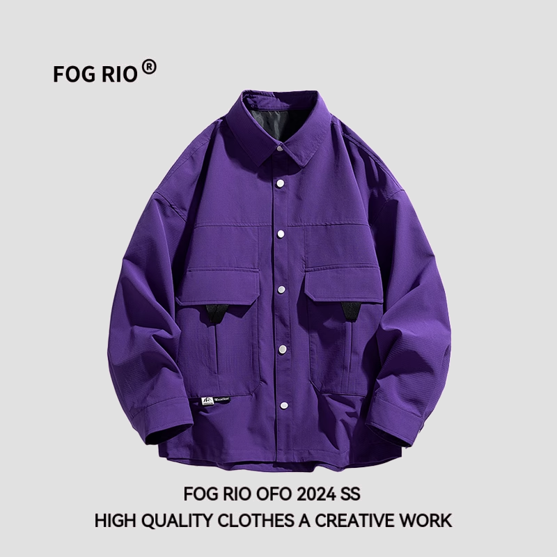 FOG RIO美式街头简约夹克男女情侣款初秋潮牌痞帅休闲外套上衣