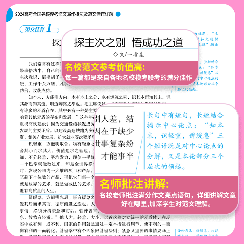 意读杂志意起读写2024高考全国名校模考作文写作技法及范文佳作解析联考作文高中学生作文意林杂志高票作文素材积累时事热点 - 图3