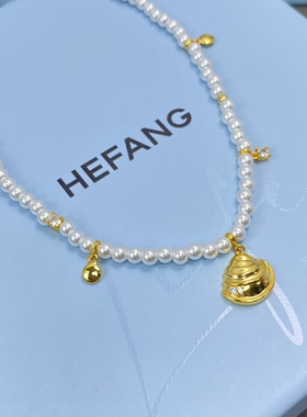 何方海贝度假短项链925银女假日