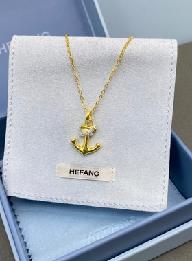 何方船锚925银锁骨链女夏日度假