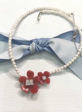 何方小苍兰花簇国风时尚项链女