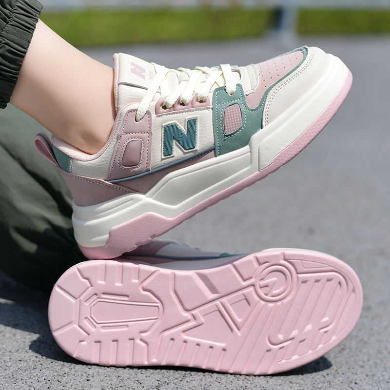 NEWBOLUNE新百伦男休闲板鞋高帮厚底2024秋冬运动女鞋保暖鞋子潮
