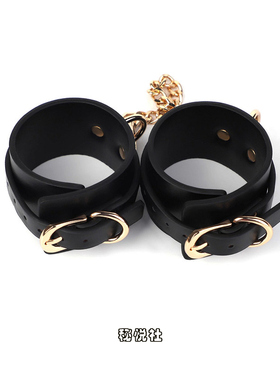 皮质手拷魔术道具cosplay金属链工具可调节趣味玩具手扣铐