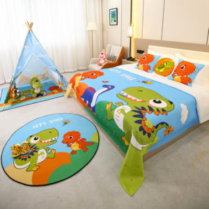 星级酒店亲子房布置床盖民宿宾馆儿童卡通主题房床旗床尾巾帐篷