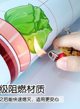 加厚厨房防火阻燃透明厨房防油贴纸灶台耐温厨房贴自粘发
