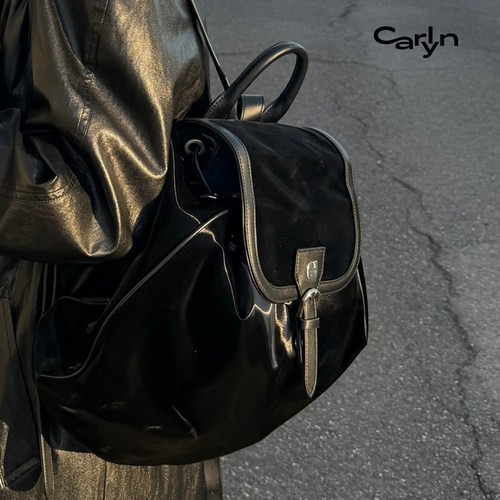 Carlyn LAV韩国翻盖轻便书包大容量手提包双肩包轻便通勤上班背包 - 图0