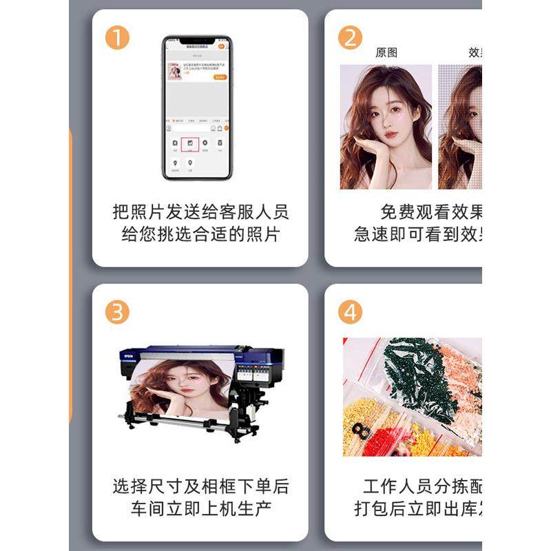 5D高清钻石画定制满钻真人照片手工diy方水钻十字绣砖石贴画礼物,淘宝优惠券,粉丝福利购,淘宝优惠卷