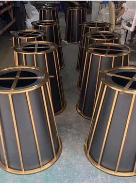 轻奢后现代大理石餐桌椅组合小户型家用带转盘碳素钢底座圆桌