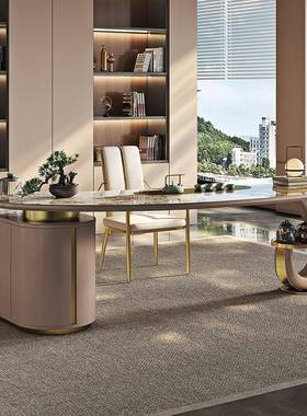 JGP1茶桌轻奢现代高级感简约新款公泡茶桌椅组合岩板茶台