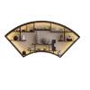 .Solid wood Duobao Pavilion wall book rack tea cup tea set storage rack Chinese retro lattice wall hanging display