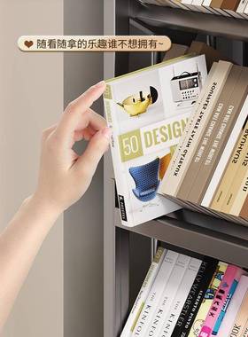 多层置物架落地靠墙家用绘本收纳钢制书柜简易儿童不锈钢书架