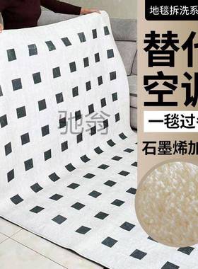 可拆洗石墨烯电热地毯客厅地暖垫家用移动卧室发热地毯加热取暖垫