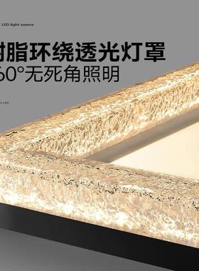 2025新款感轻奢大气树脂客厅吸顶灯现代简约意式极简客厅led主灯