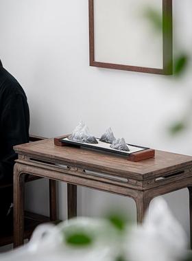 新中国风创意干景观沙盘微景观陶瓷桌面小饰品家居室内禅意假山景