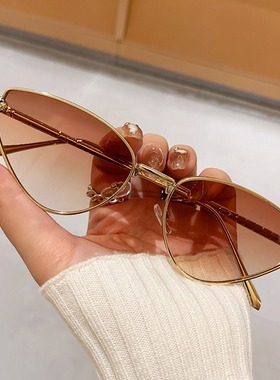 欧洲站2025新品太阳眼镜豹子头高质量金属眼镜复古时尚菱形墨镜