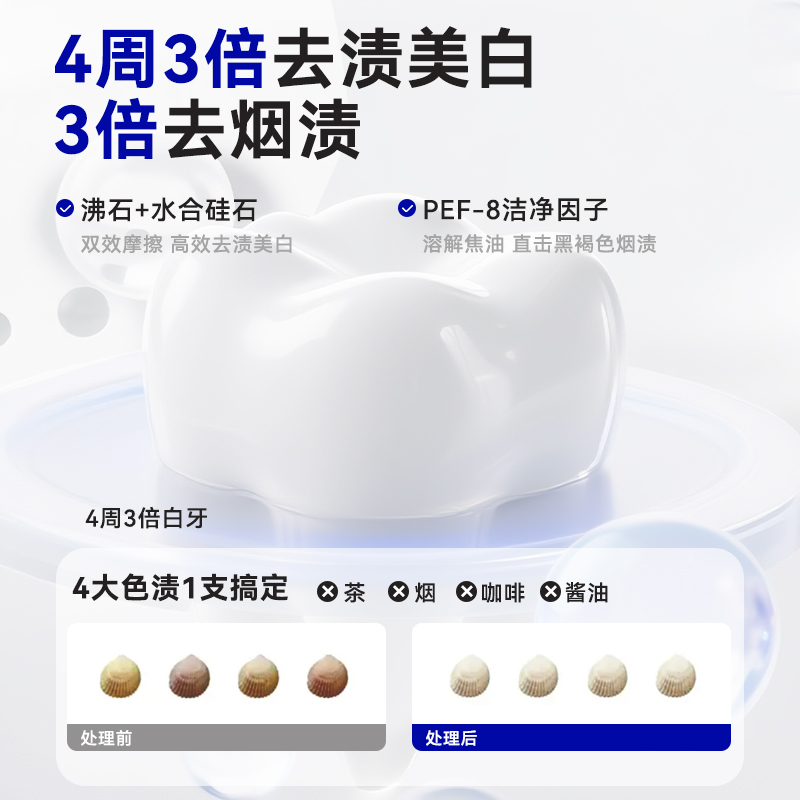 【敏齿达】沸石牙膏美白牙齿清新口气亮白去茶渍去牙垢轻松刷白