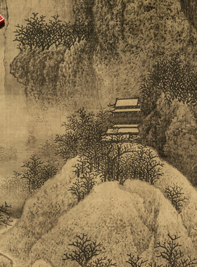 北宋范宽雪景寒林图名家国画真迹