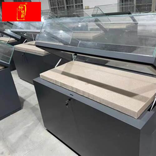 速发博陈馆文物产品压柜字画展厅玻璃翻盖液展柜收藏珠宝物列 - 图2