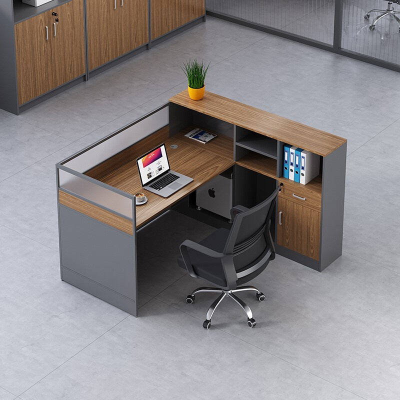 职员办公桌单人双人财务桌员工位组合屏风卡位办公室电脑桌椅