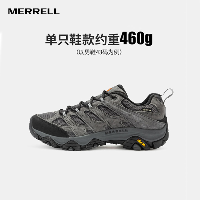 MERRELL迈乐MOAB3 GTX登山徒步鞋男女专业防水透气缓震户外运动鞋 - 图1