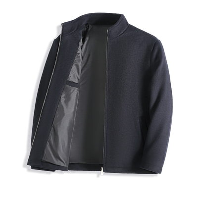 红蜻蜓男士绵羊毛夹克2026秋冬新款宽松休闲高端中年爸爸毛呢外套