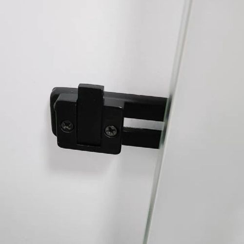 移门锁屏风免打孔锁淋浴房双门平移免开孔黑隔断门无孔锁玻璃锁 - 图3