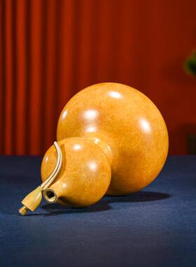 葫芦王铜葫芦摆件彩铜福禄葫芦开口开盖空心客厅办公室家居装饰品