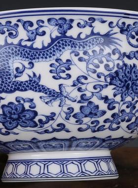 清乾隆御制青花龙纹碗 仿古瓷器 古董古玩 旧货老货收藏品