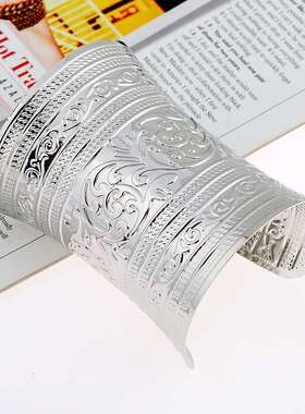 欧美夸张金属臂环开口手饰花纹朋克手镯气质女士手环饰品