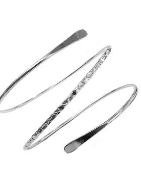 新款金属臂环简约三圈手环欧美朋克手镯女个性手饰饰品