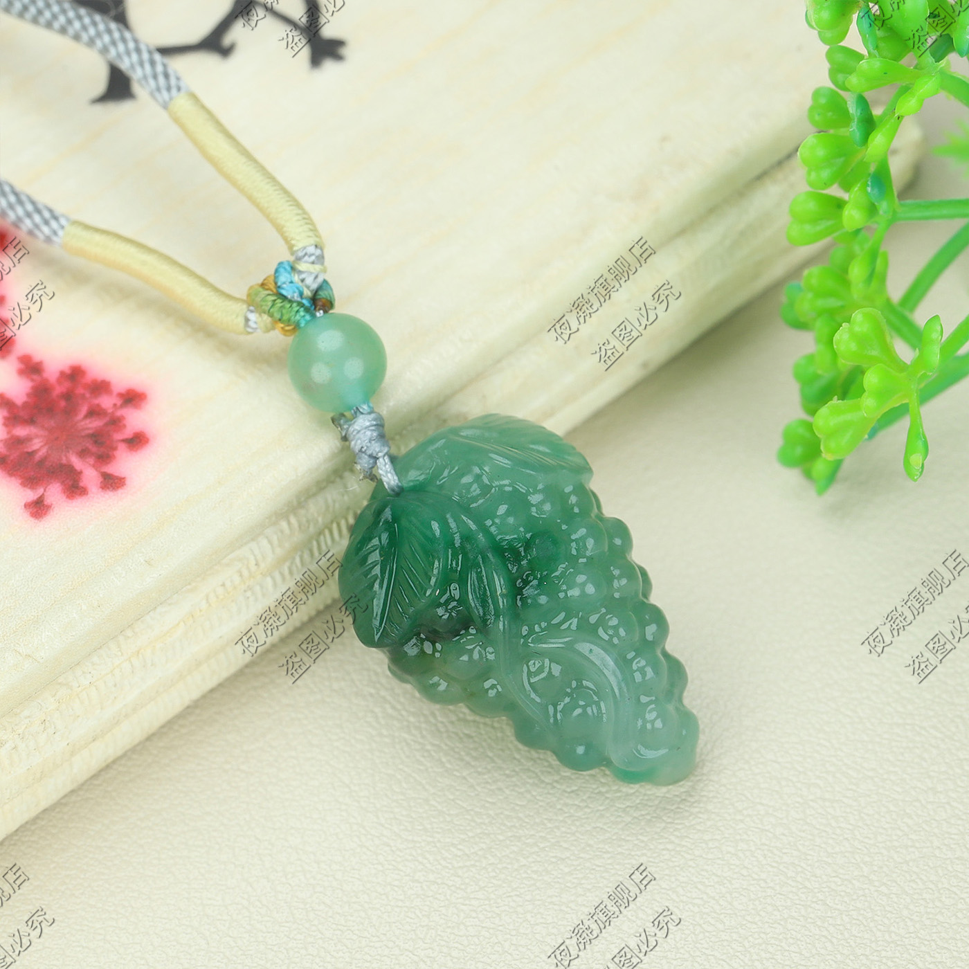 天然非洲翠多福葡萄吊坠多子多孙多福玉石独龙玉乌拉圭男女款 - 图0