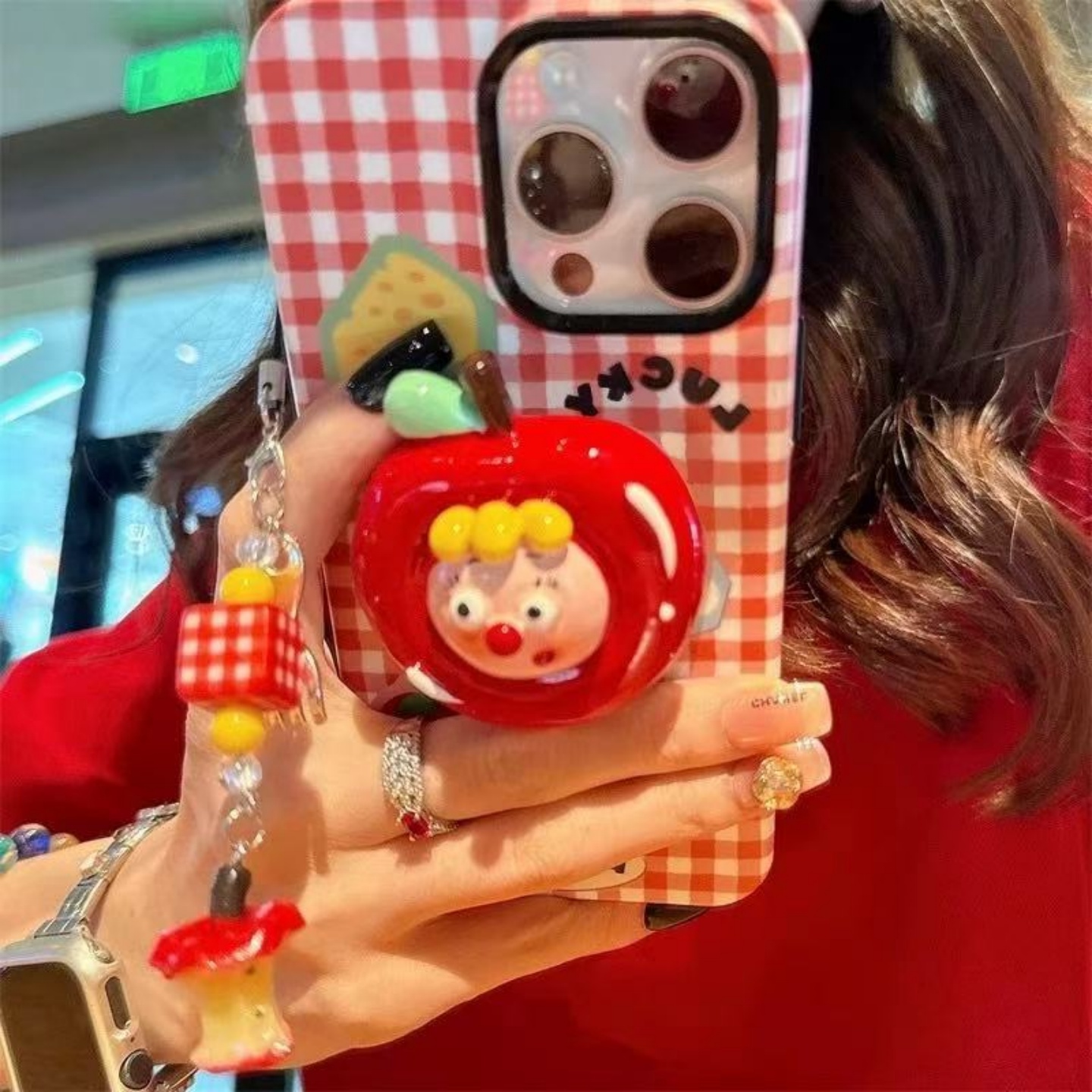 满喆格纹水果适用于小米15手机壳14ultra/13/12spro保护套红米note14pro/k70/k60pro/k50/turbo4pro女二合一 - 图3