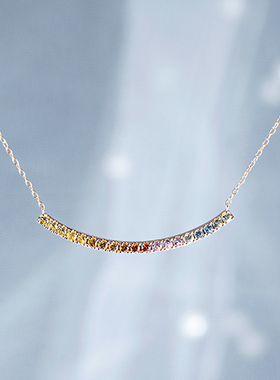 Thalatta 原创｜彩虹蓝宝石项链（K10）