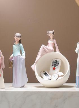 国风中式古装女孩小摆件人物家居装饰品客厅电视柜桌面送女生礼物