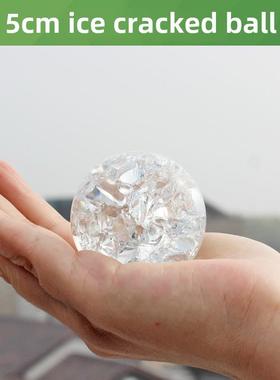 引财宝球假山盆景流水摆件特别旋转水晶冰裂泡风水玻璃球吉祥圆球