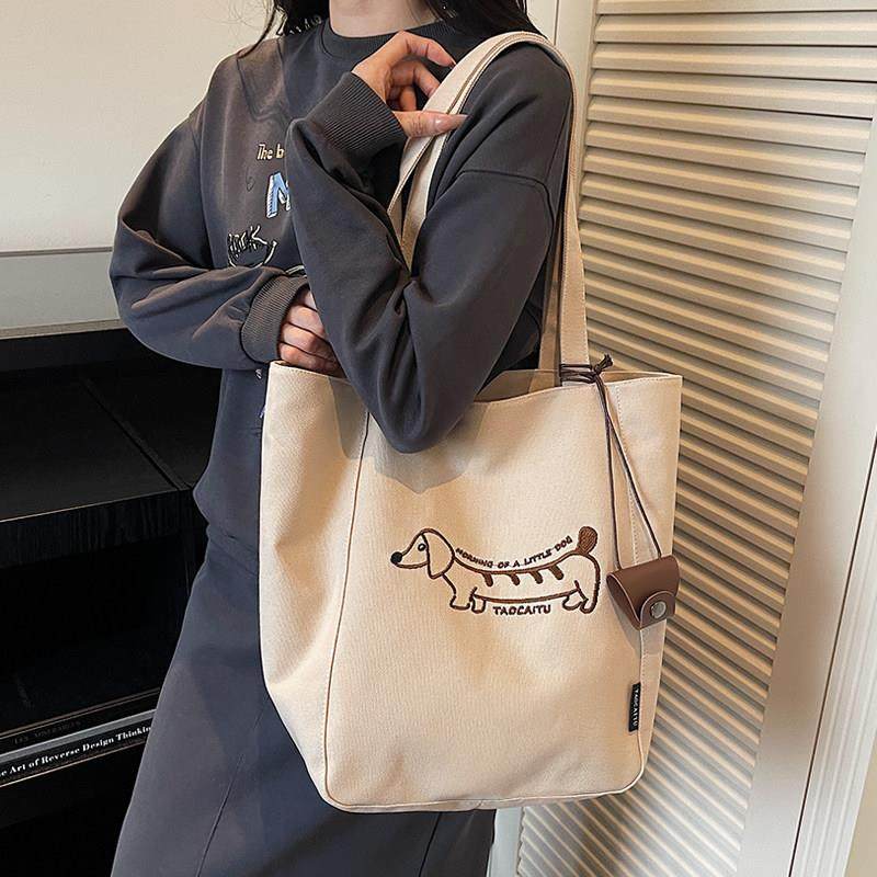 休闲大容量帆布托特包包女2025新款时尚外出手提购物袋通勤单肩包,淘宝优惠券,粉丝福利购,淘宝优惠卷