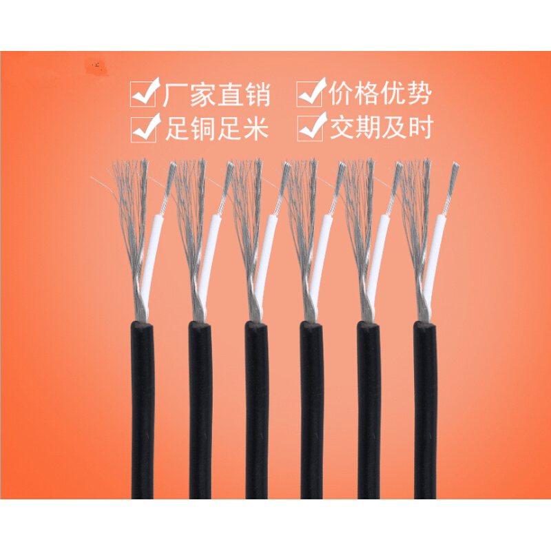 UL1533单芯屏蔽线32AWG 1.1MM音频喇叭信号线 缠绕屏蔽线