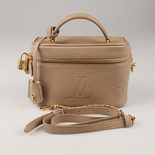 「9.0新」LOUIS VUITTON(路易威登)VANITY灰褐色GIANT老花斜挎包 - 图0