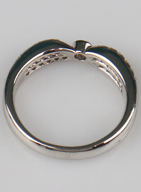 「9.5新」日本进口商品双层钻石戒指PT90052号