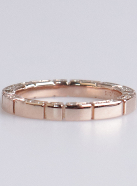 中古95新TASAKI塔思琦PIANO钻石750玫瑰金54号戒指