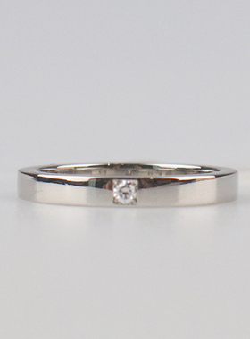 中古95新BVLGARI(宝格丽)MARRY ME 单颗钻石戒指PT95053号