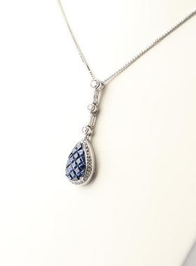 项链v领子显瘦长款d色水滴吊坠