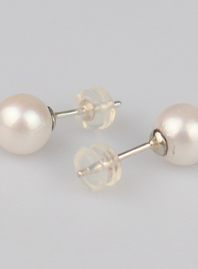 中古95新海水珍珠串珠耳针套装925 445cm