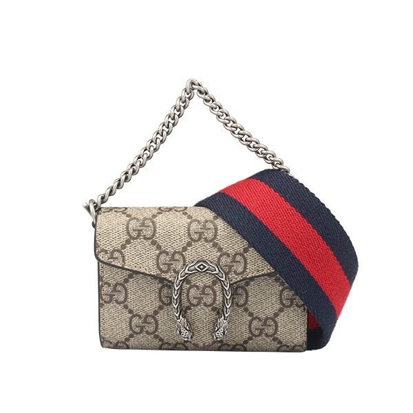 Second-hand 90's new GUCCI (Gucci) DIONYSUS GG WALLET ebony cross-body bag