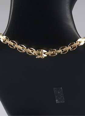 中古95新Jeunet重金流苏钻石长项链750黄金66cm