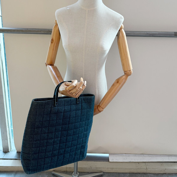 「VINTAGE新」CHANEL(香奈儿)CHOCOLATE BAR蓝色丹宁托特包,淘宝优惠券,粉丝福利购,淘宝优惠卷